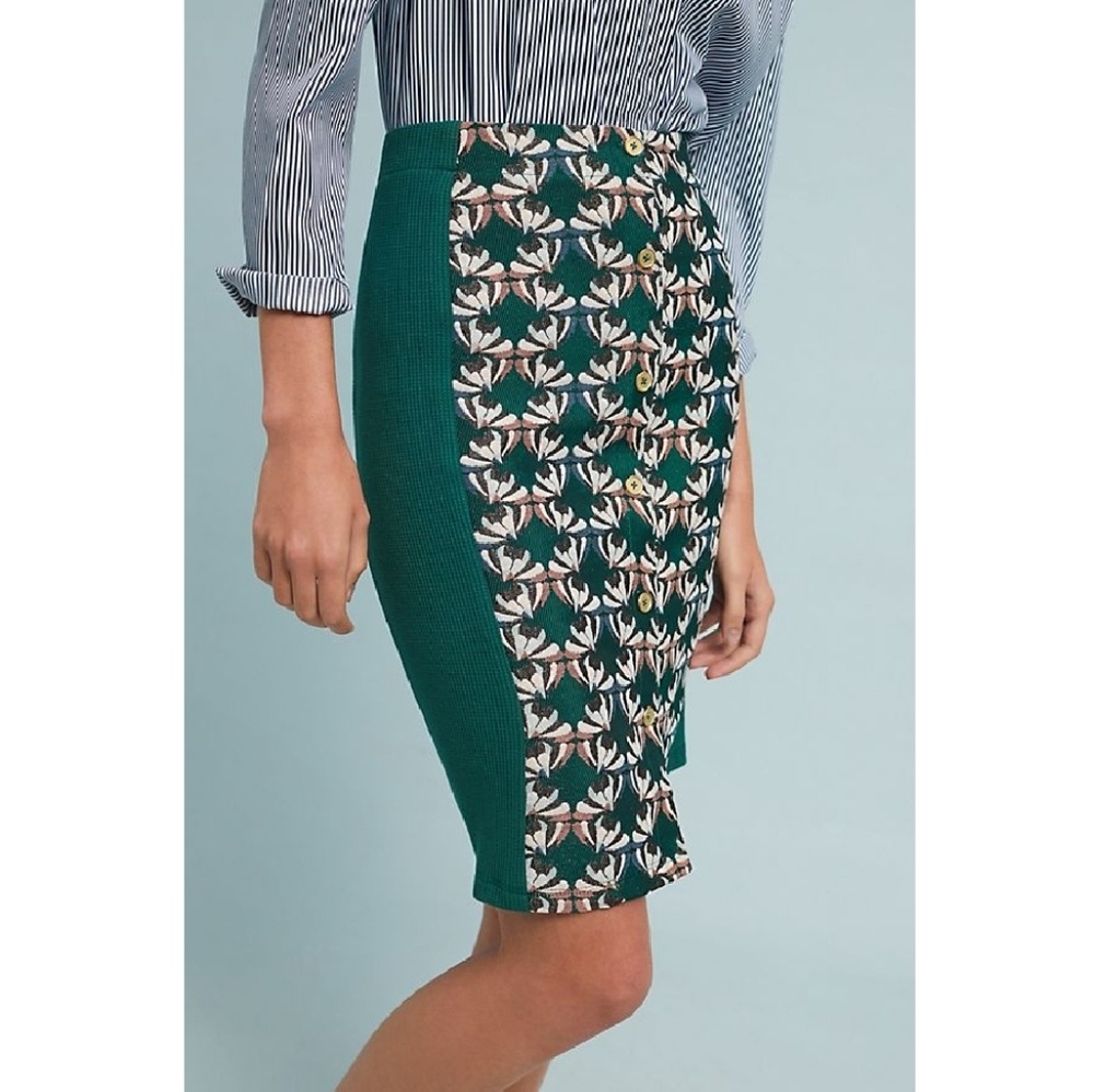 • anthro | dolan • embroidered pencil skirt - Picture 3 of 7
